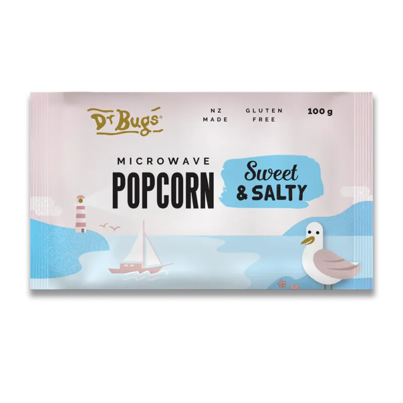 Dr Bugs Microwave Popcorn Sweet and Salty Flavoured Dr Bugs Microwave Popcorn Sweet and Salty Flavoured