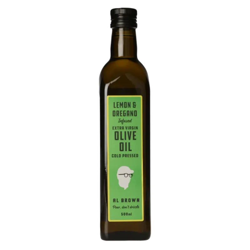 AL Brown Lemon and Oregano infused Extra Virgin Olive Oil AL Brown Lemon and Oregano infused Extra Virgin Olive Oil
