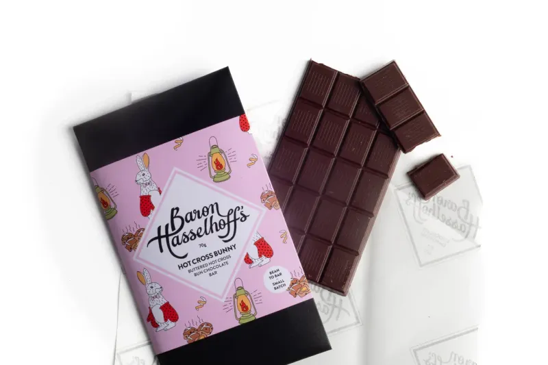 Baron Hasselhoffs - Hot Cross Bun Chocolate Bar
