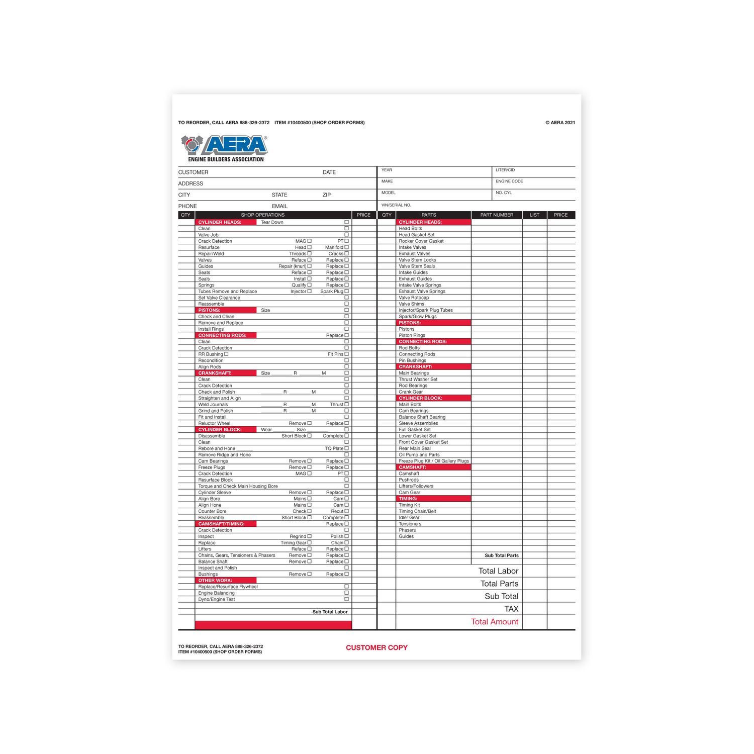 Shop Order Forms Shop Order Forms