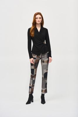 JOSEPH RIBKOFF Patterned Ankle Pant JOSEPH RIBKOFF Patterned Ankle Pant