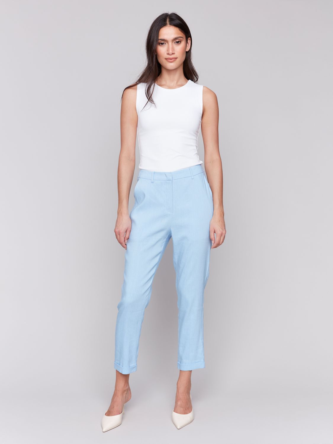 CHARLIE B Linen Blend Pants