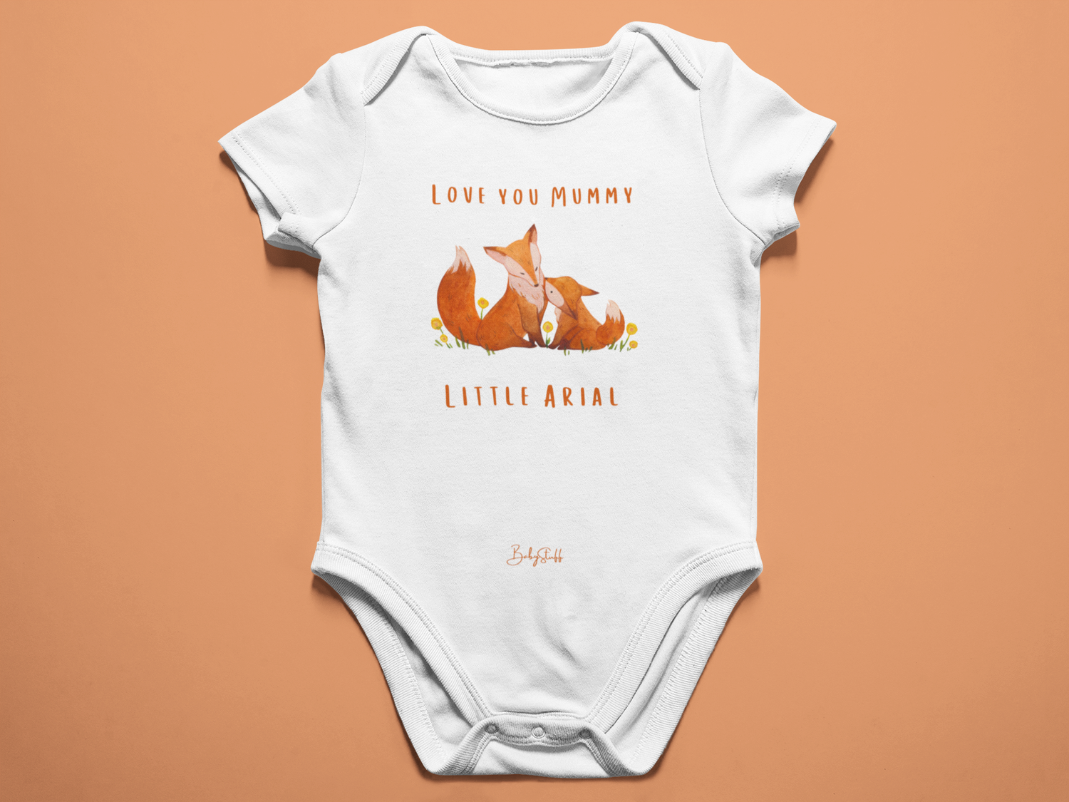 &quot;Fox Mummy &amp; Me&quot; Personalised Baby Grow