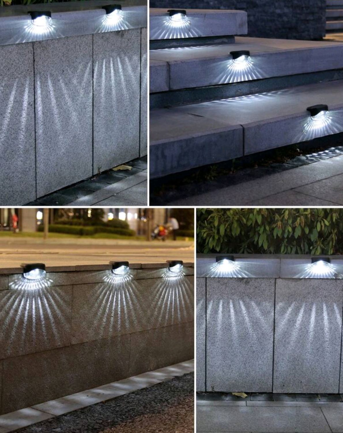 [4pcs]Solar Powered Waterproof Stair Light