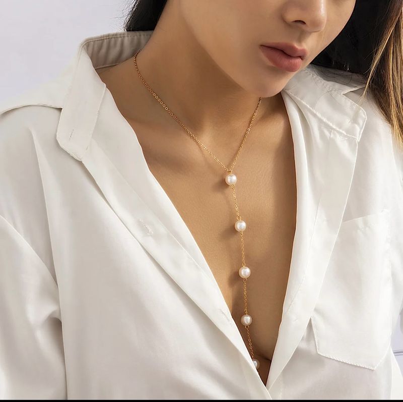 Pearl Lariat Necklace