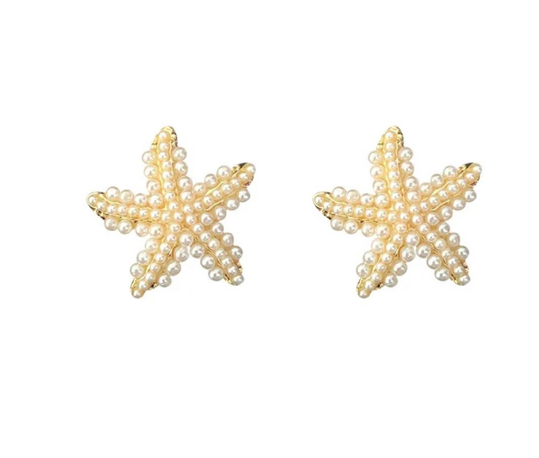 Goldtone StarFish Earrings