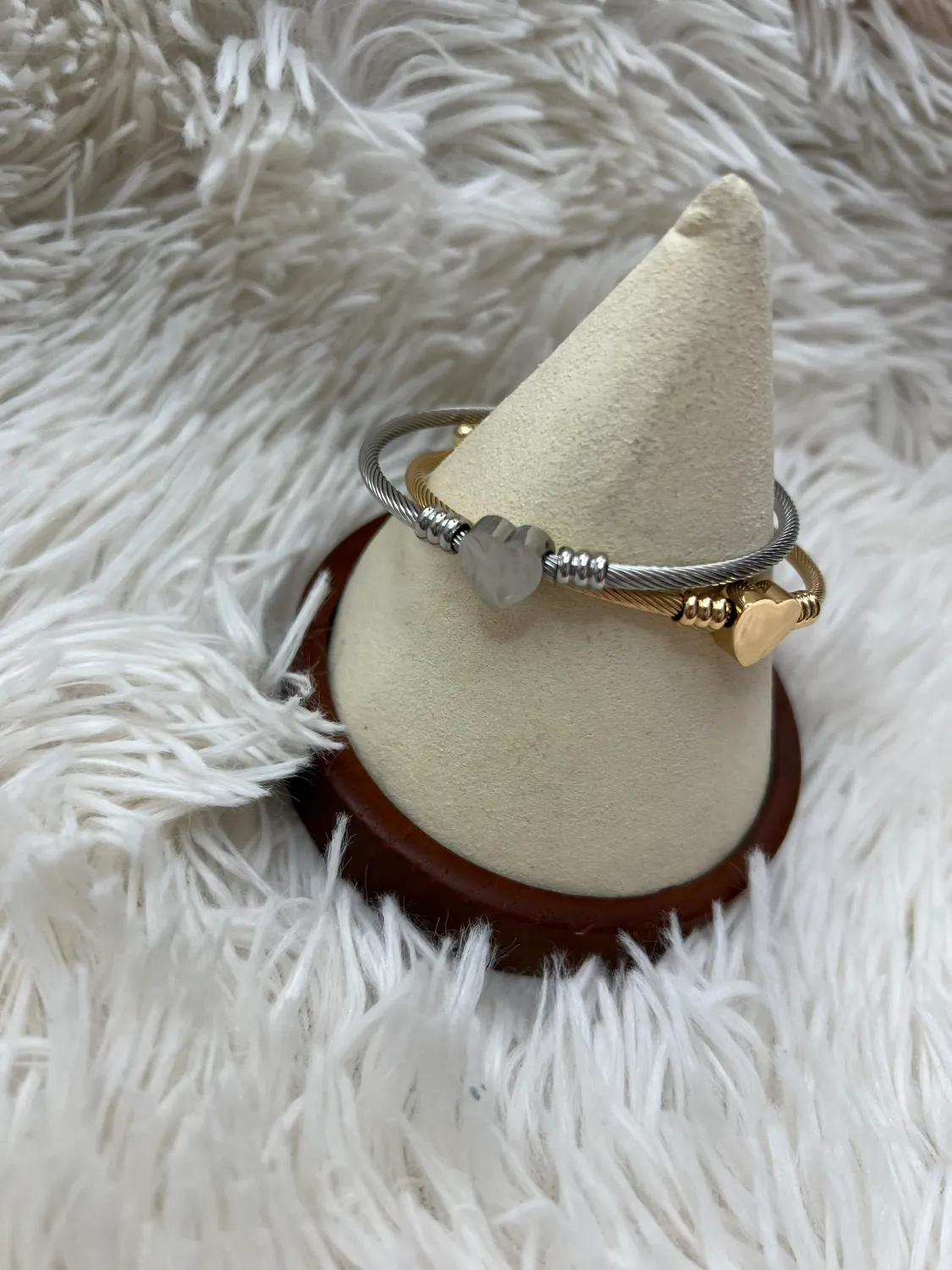 Heart Bangle Stainless Steel