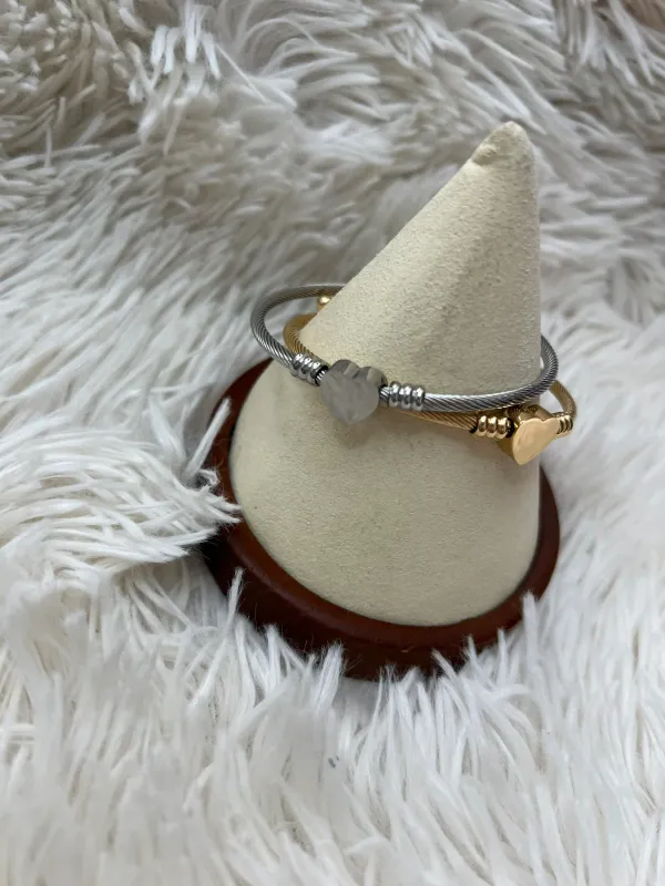 Heart Bangle Stainless Steel