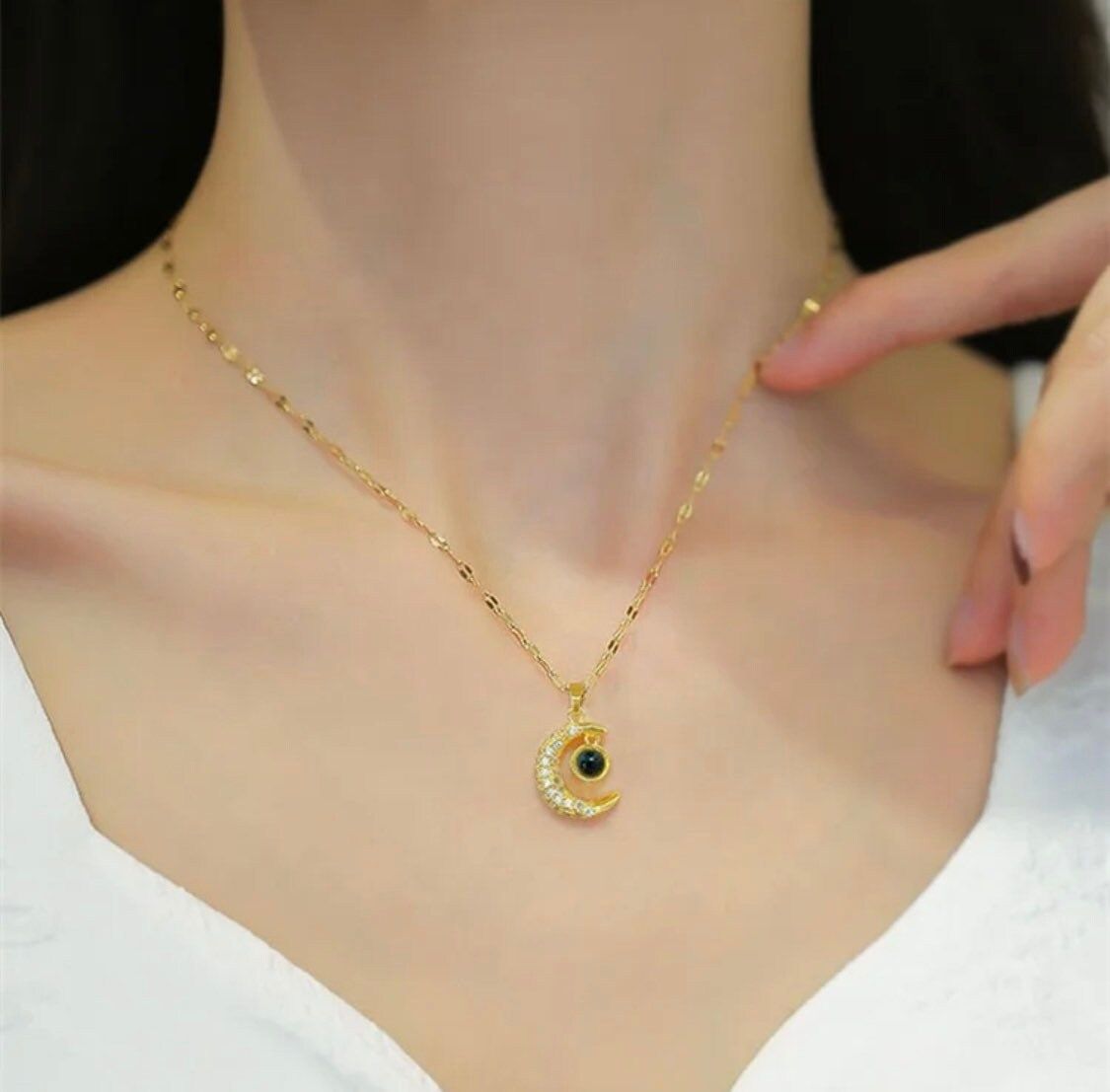 Crystal Moon Necklace