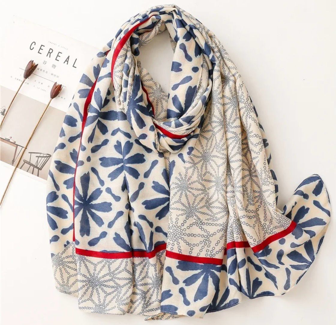 Flower pattern design scarves