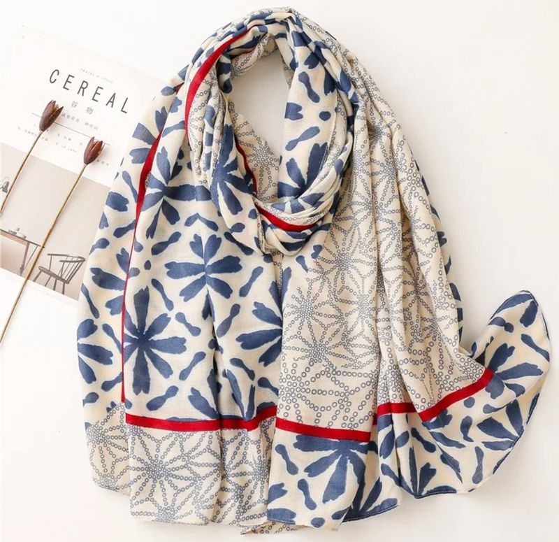 Flower pattern design scarves