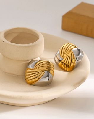 Waterproof Dual Color Earrings