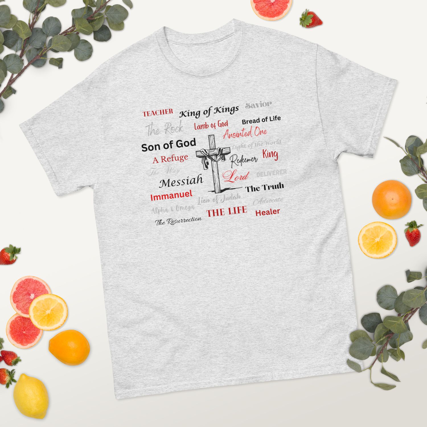 Jesus Names w/Cross RBG T-Shirt