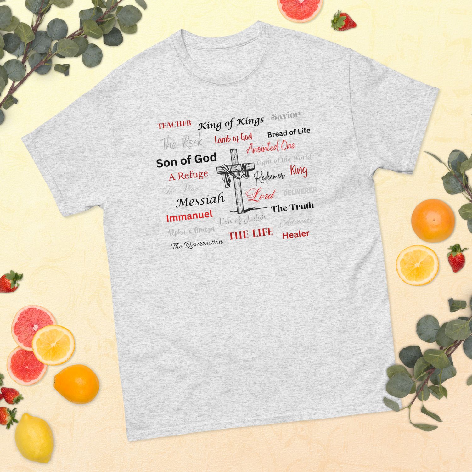Jesus Names w/Cross RBG T-Shirt