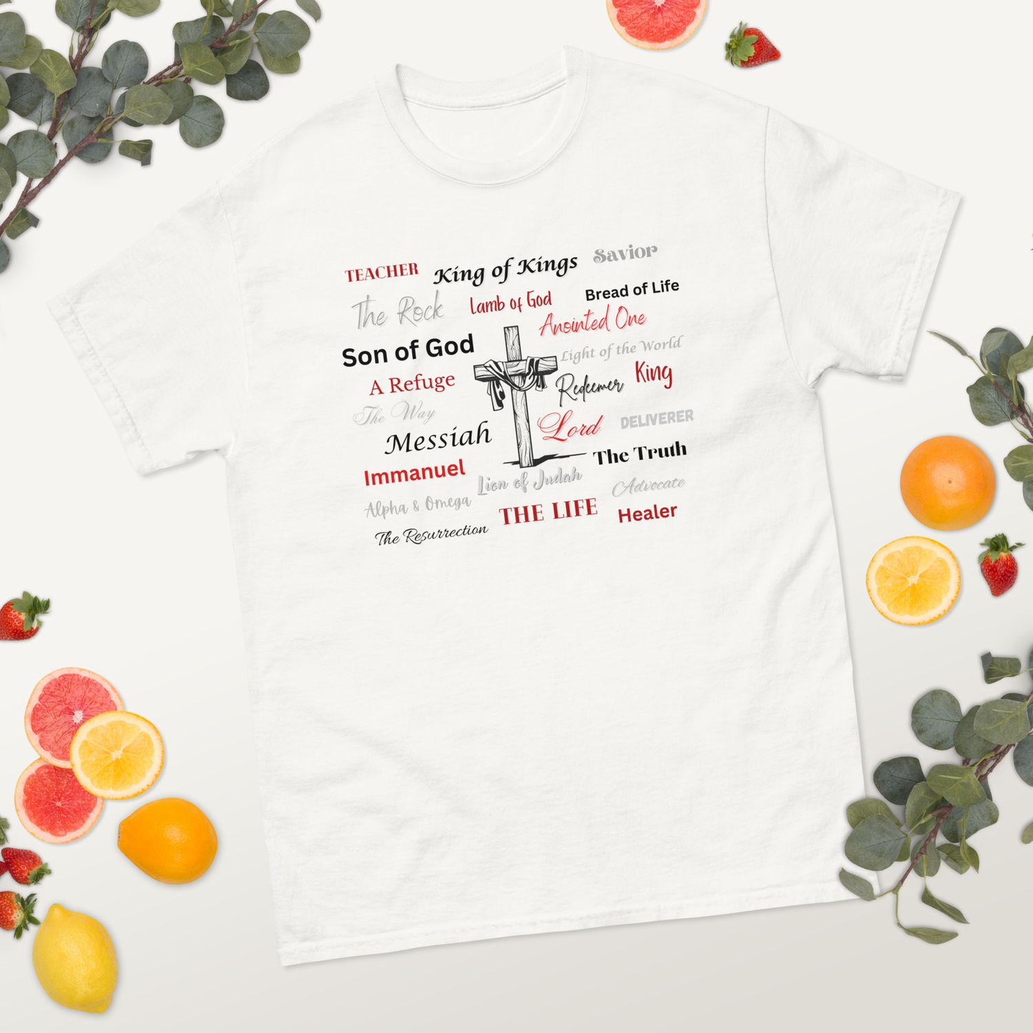 Jesus Names w/Cross RBG T-Shirt