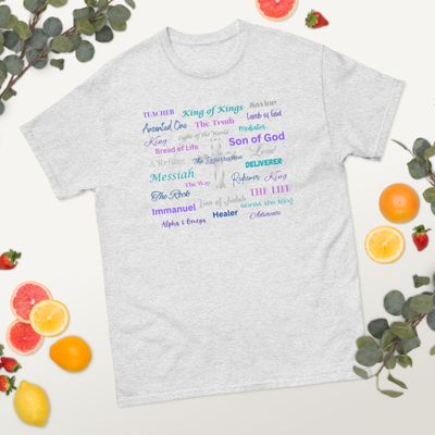 Jesus Names w/Silver Cross T-shirt