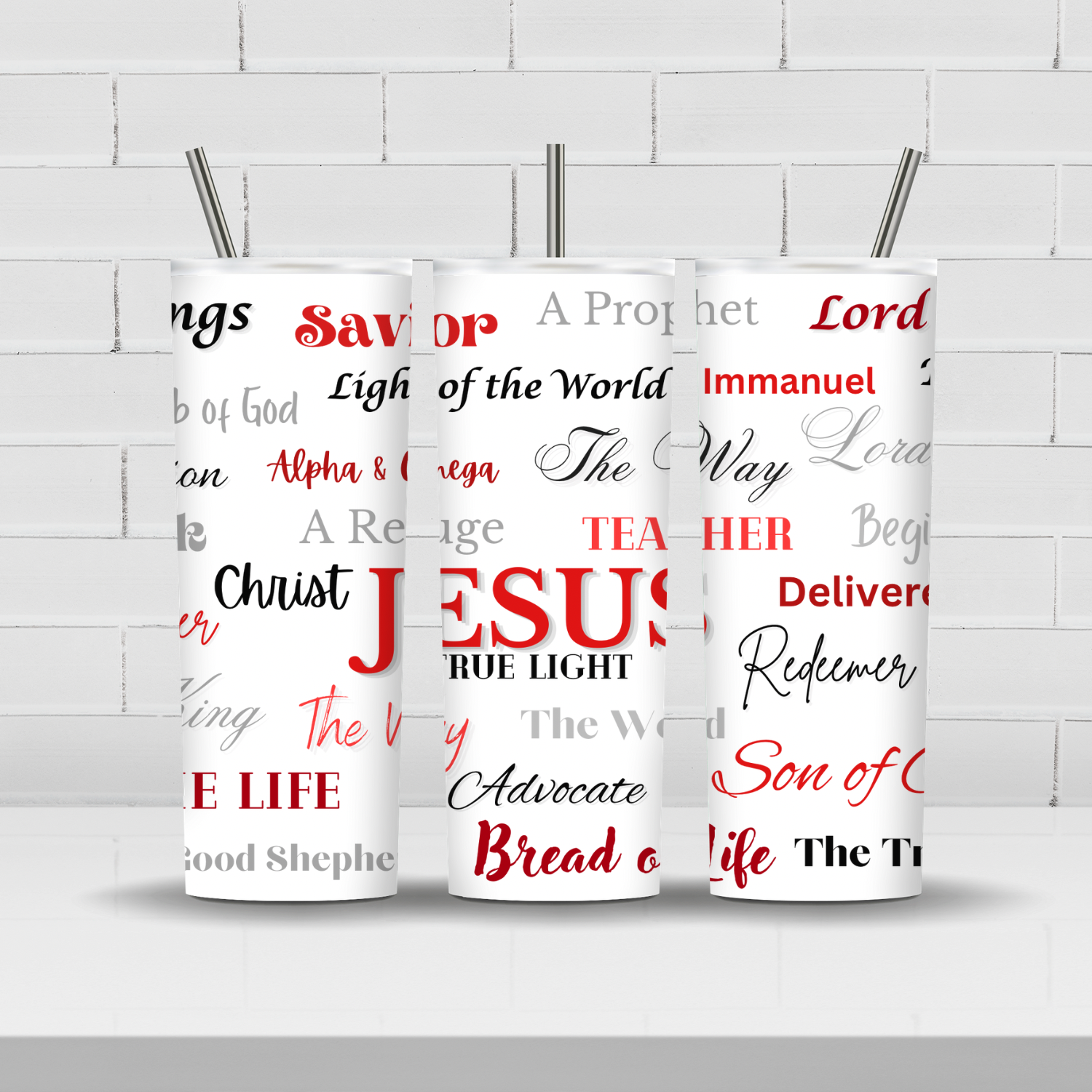 Jesus Names Tumbler