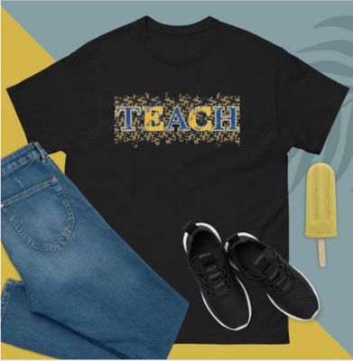 TEACH Blue Gold Tee