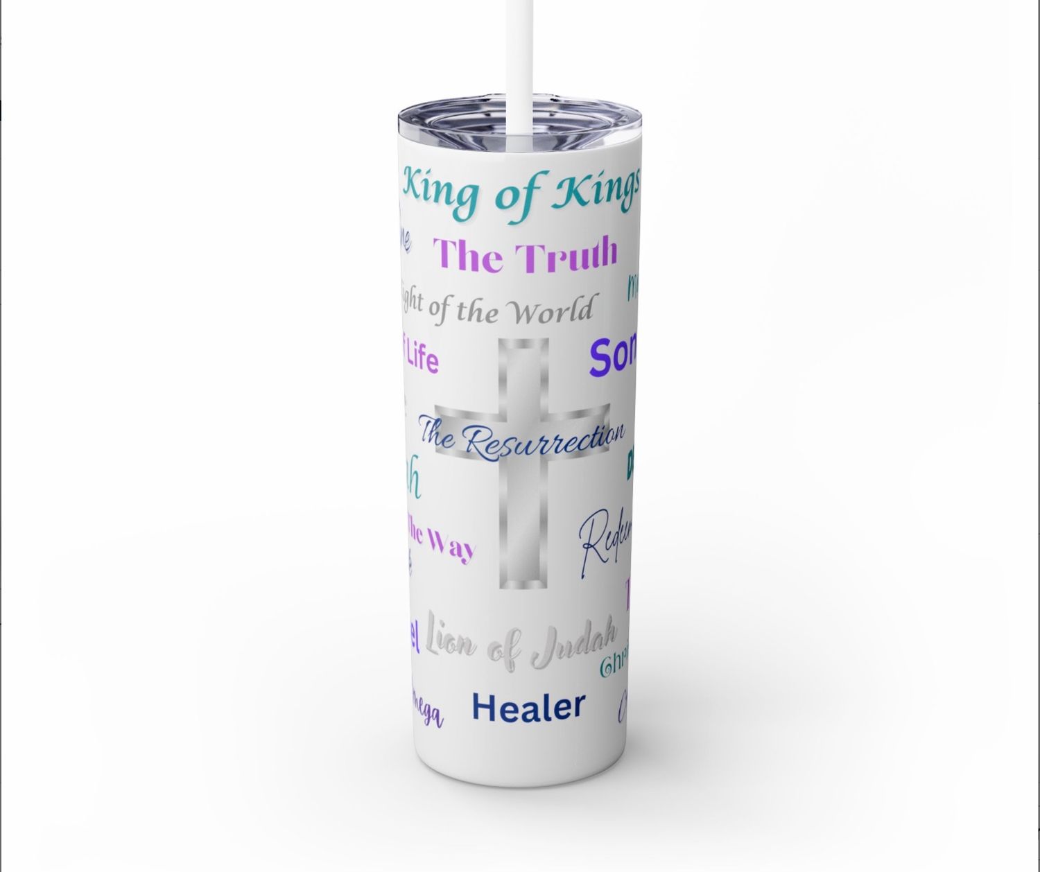 The Cross of Christ Tumbler Purple