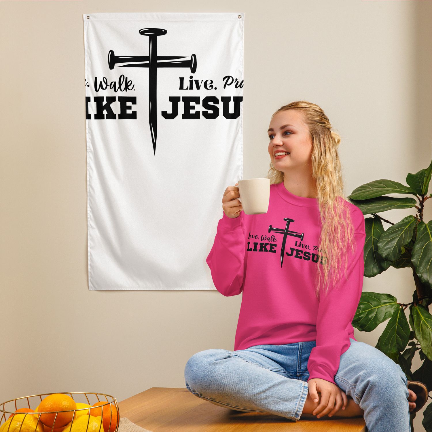 Love, Walk, Live, Pray Like Jesus Unisex Sweatshirt