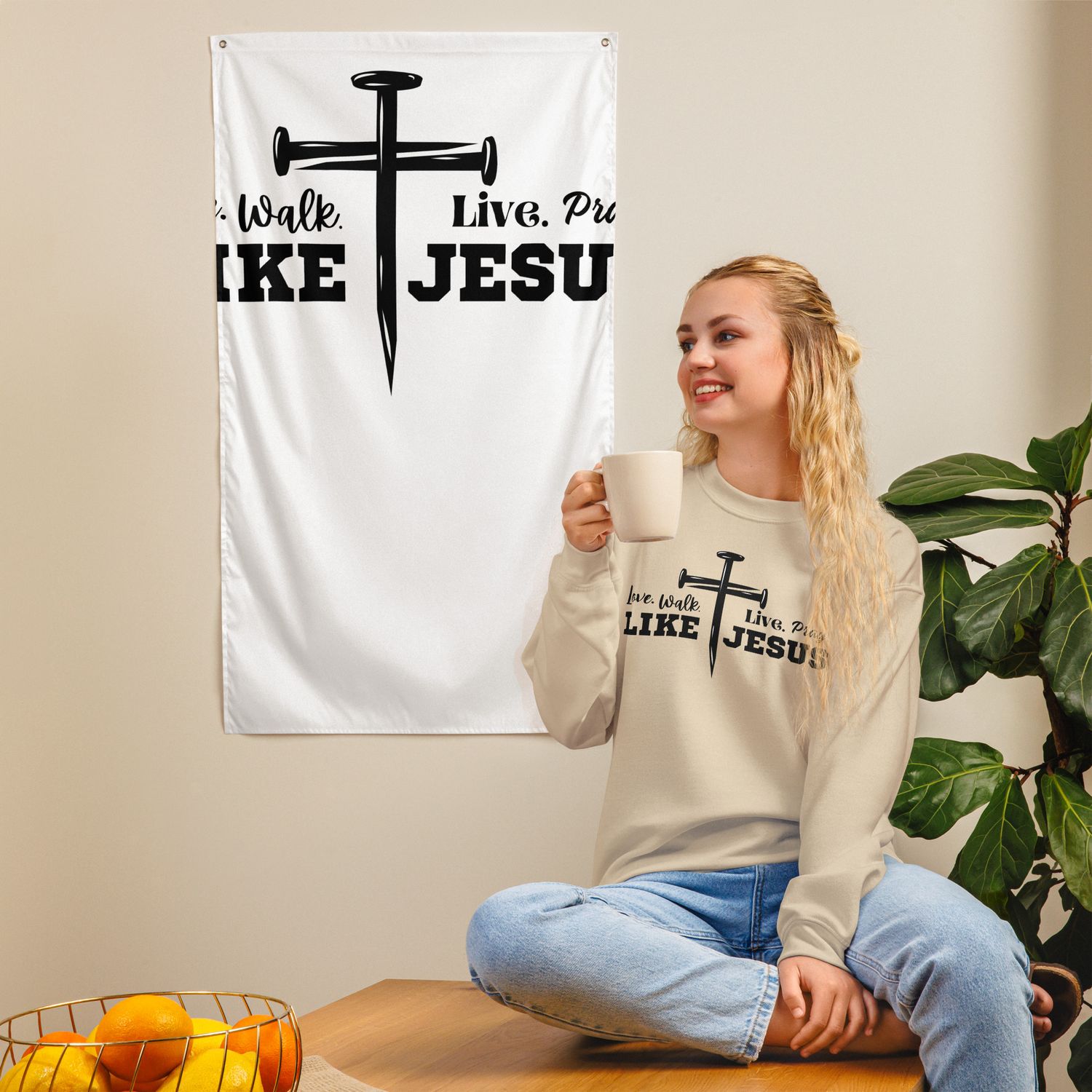 Love, Walk, Live, Pray Like Jesus Unisex Sweatshirt