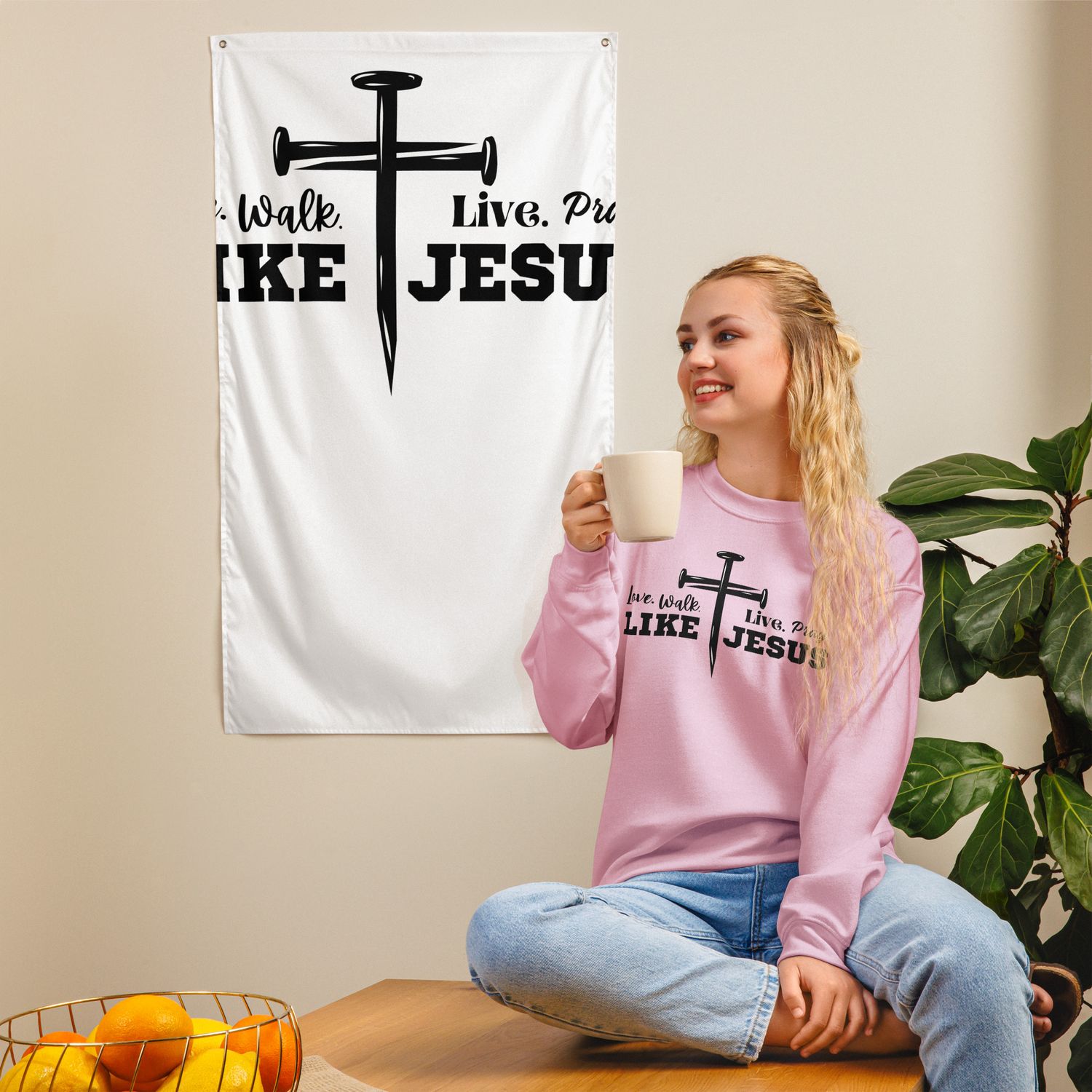 Love, Walk, Live, Pray Like Jesus Unisex Sweatshirt