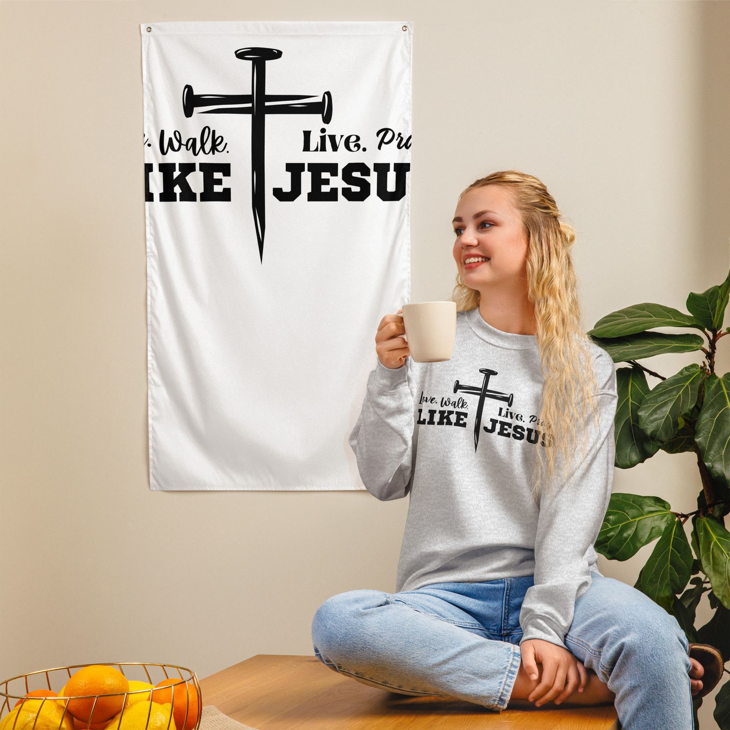 Love, Walk, Live, Pray Like Jesus Unisex Sweatshirt