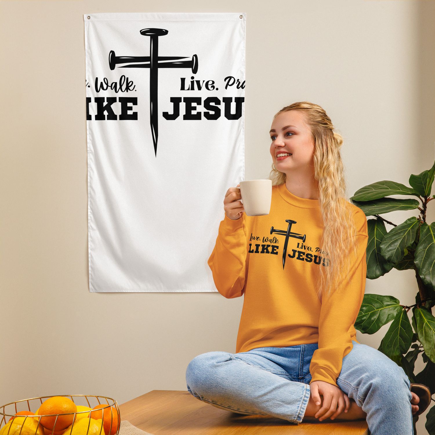 Love, Walk, Live, Pray Like Jesus Unisex Sweatshirt