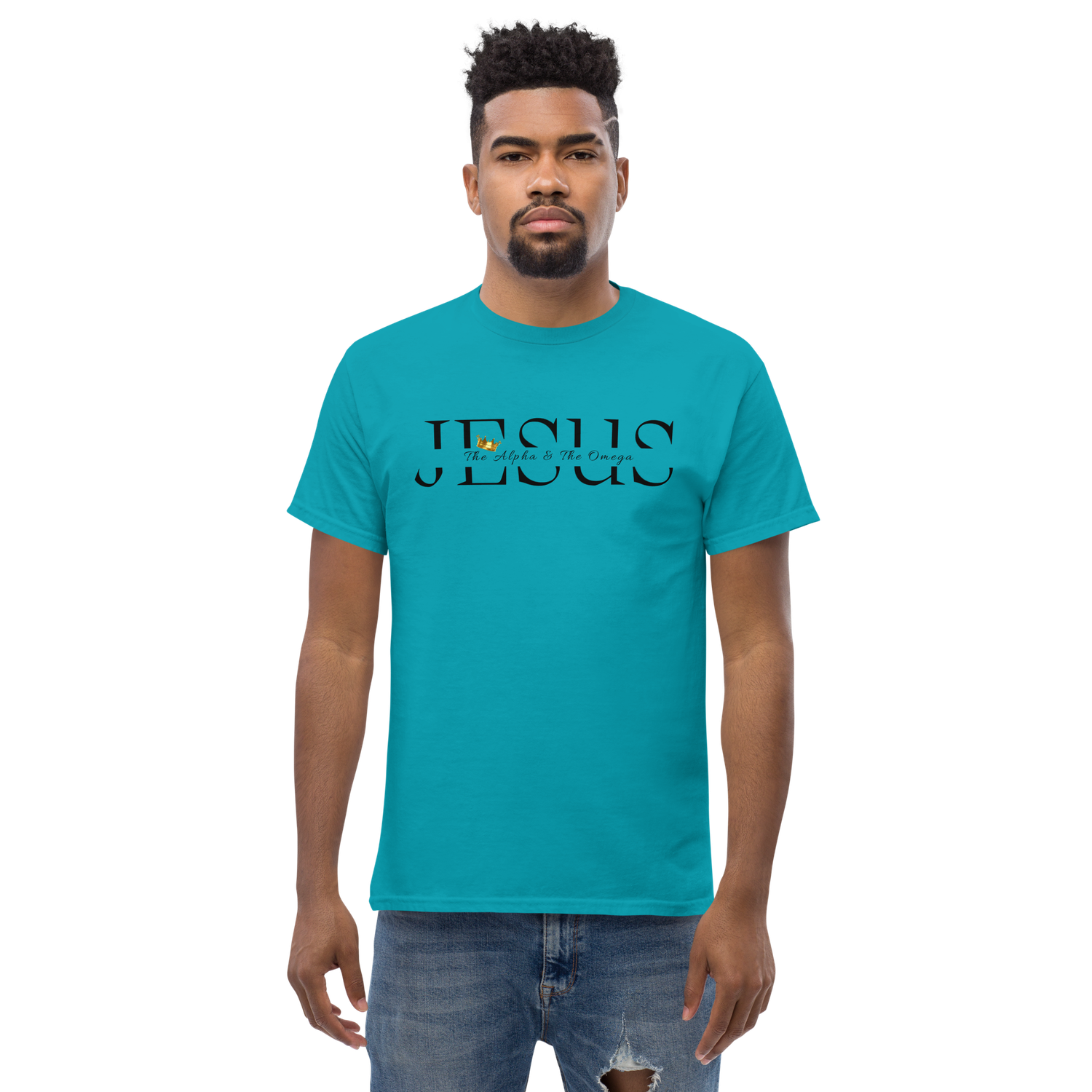 Jesus Alpha and Omega Crown T-Shirt