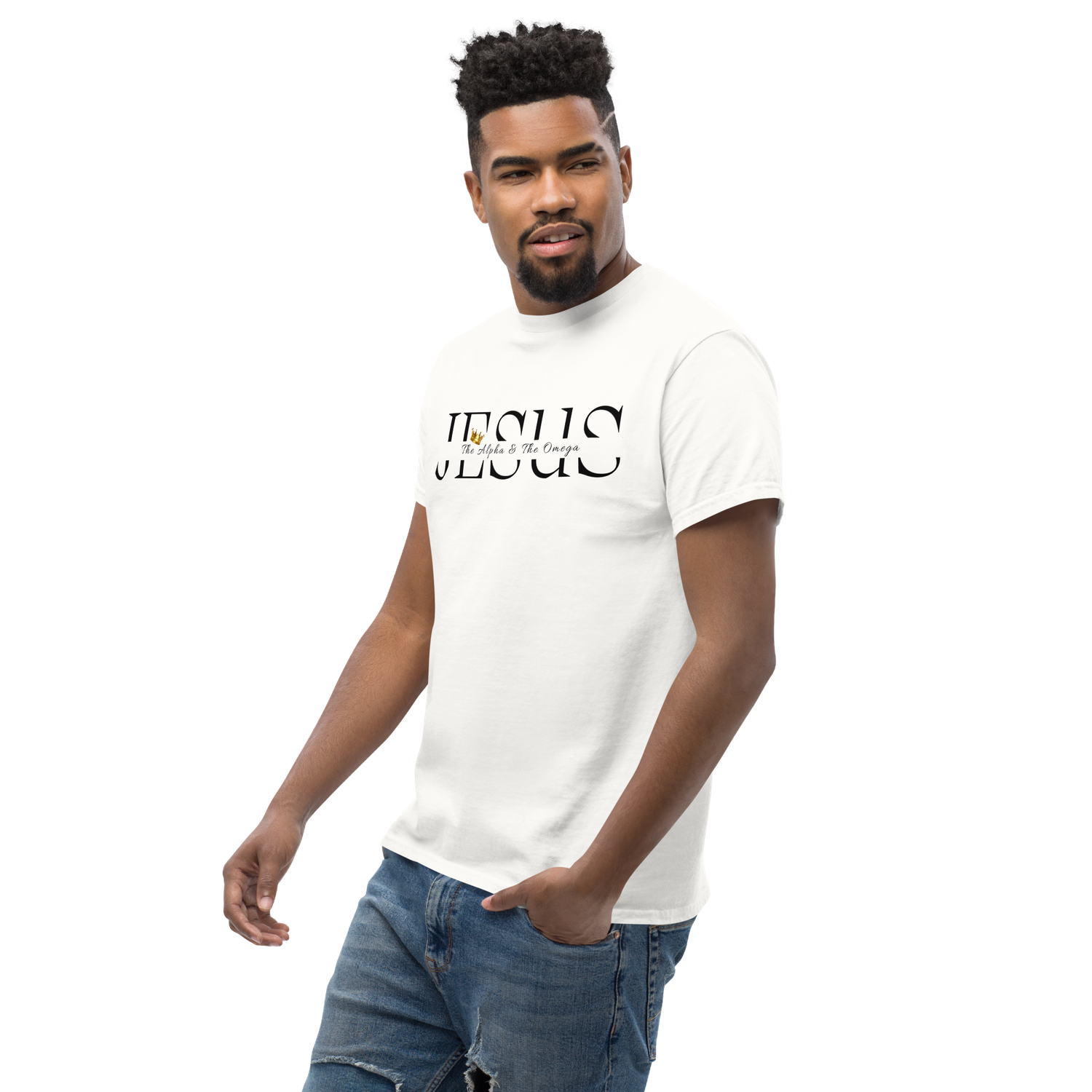 Jesus Alpha and Omega Crown T-Shirt