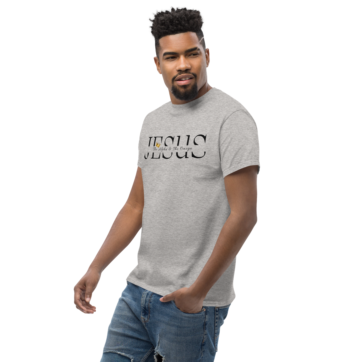 Jesus Alpha and Omega Crown T-Shirt