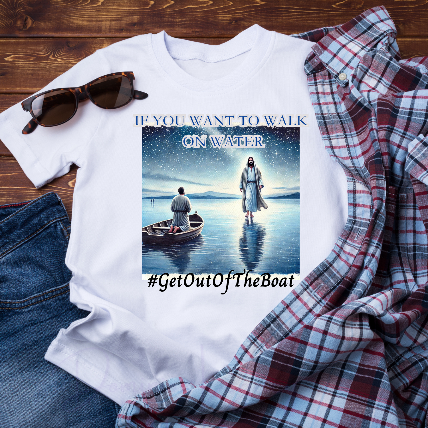 Walk on Water Faith T-Shirt – Step Out in Bold Faith with Jesus