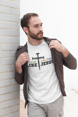 Love, Walk, Live, Pray Like Jesus Color T-shirt