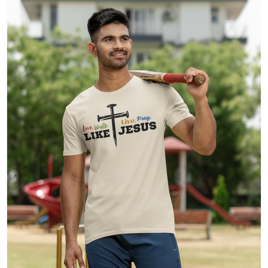 Love, Walk, Live, Pray Like Jesus Color T-shirt
