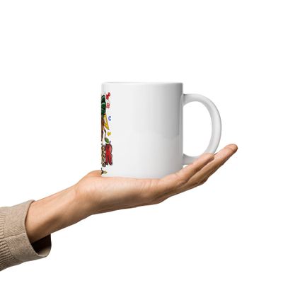 White glossy mug