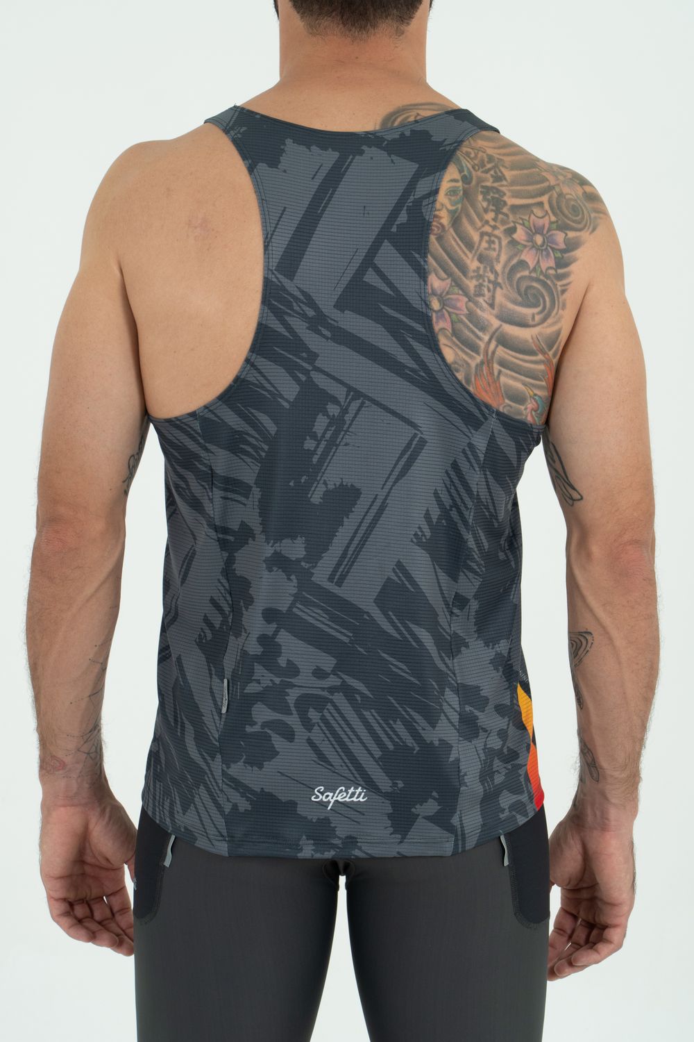 Grunge Grey Sleeveless Singlet