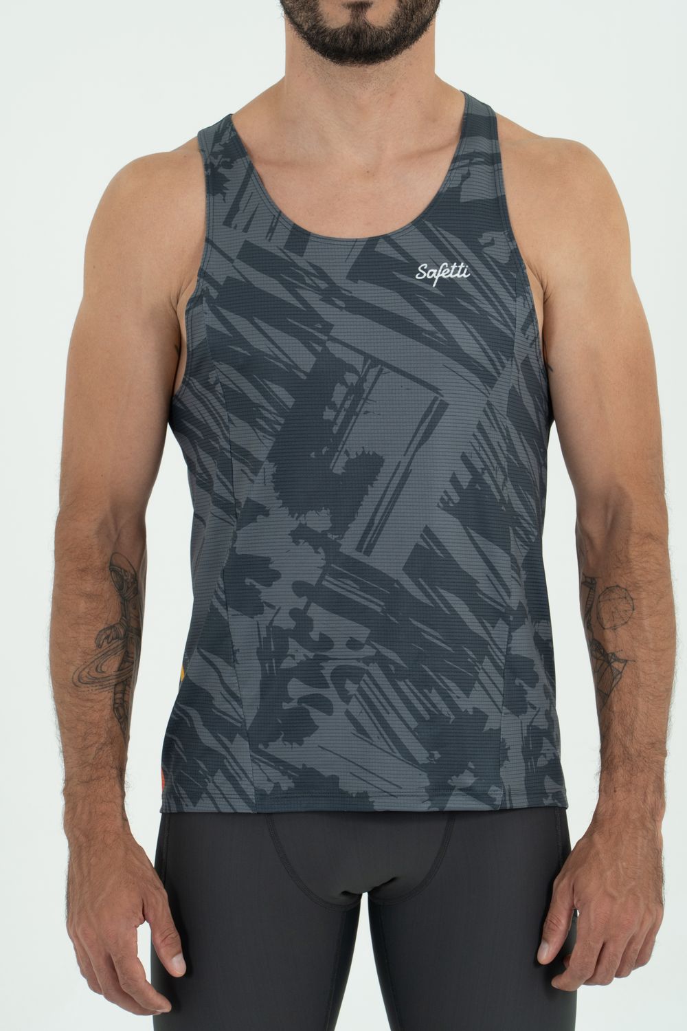 Grunge Grey Sleeveless Singlet