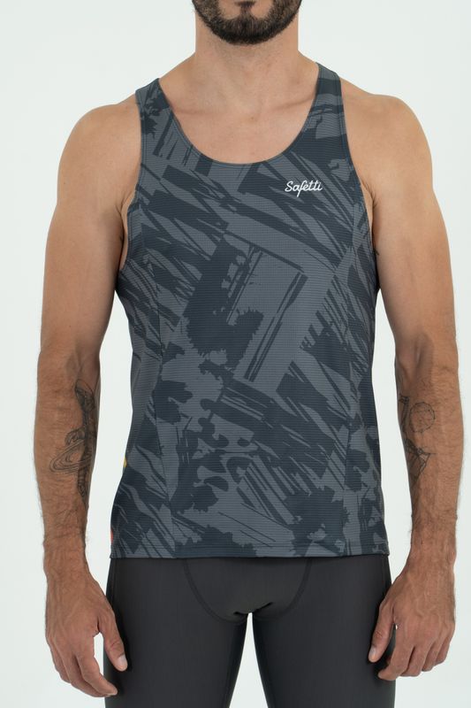 Grunge Grey Sleeveless Singlet