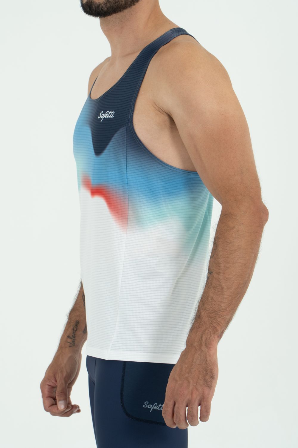Aurora Blue  Sleeveless Singlet