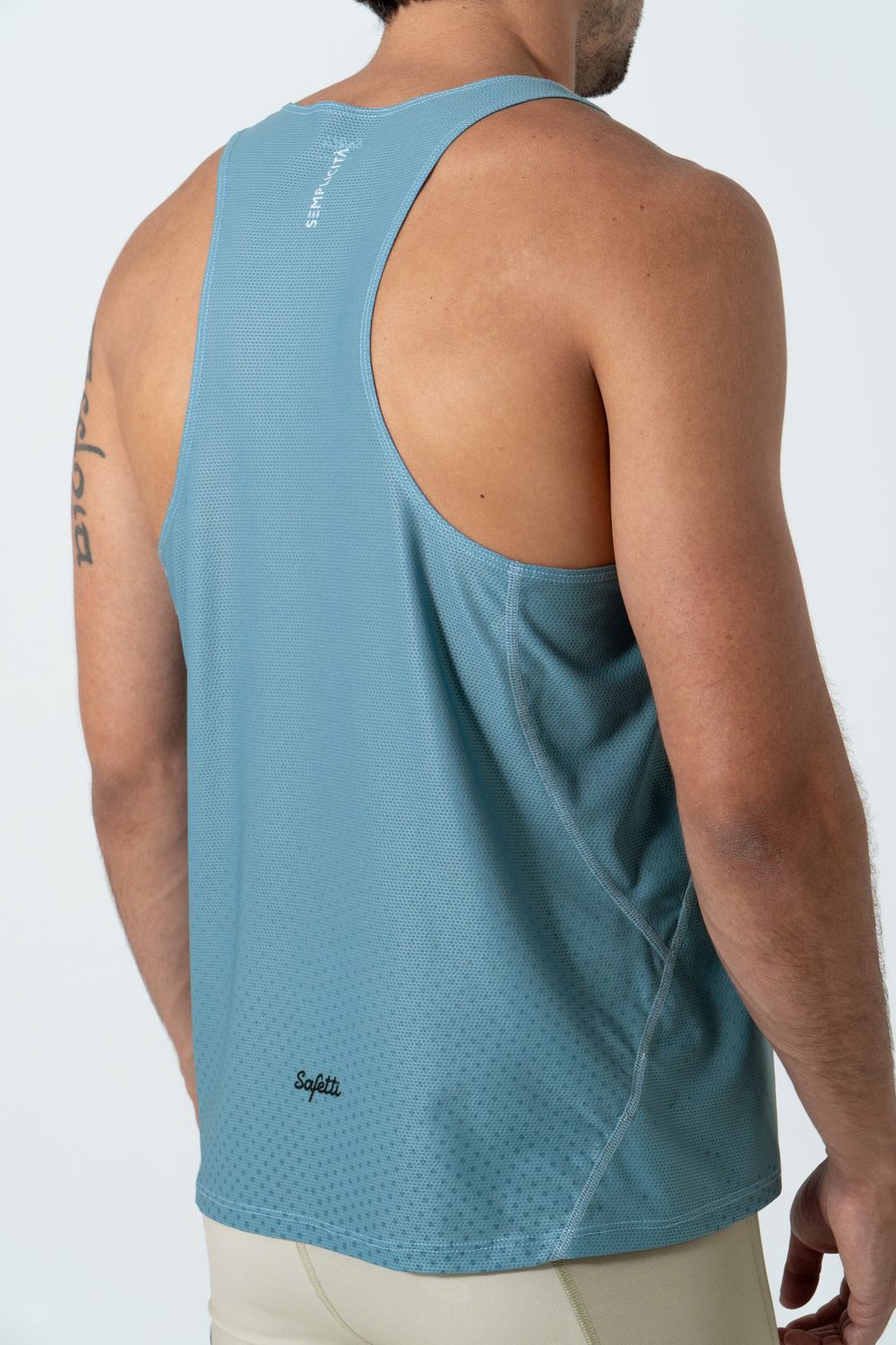 Powder Blue Sleeveless Singlet