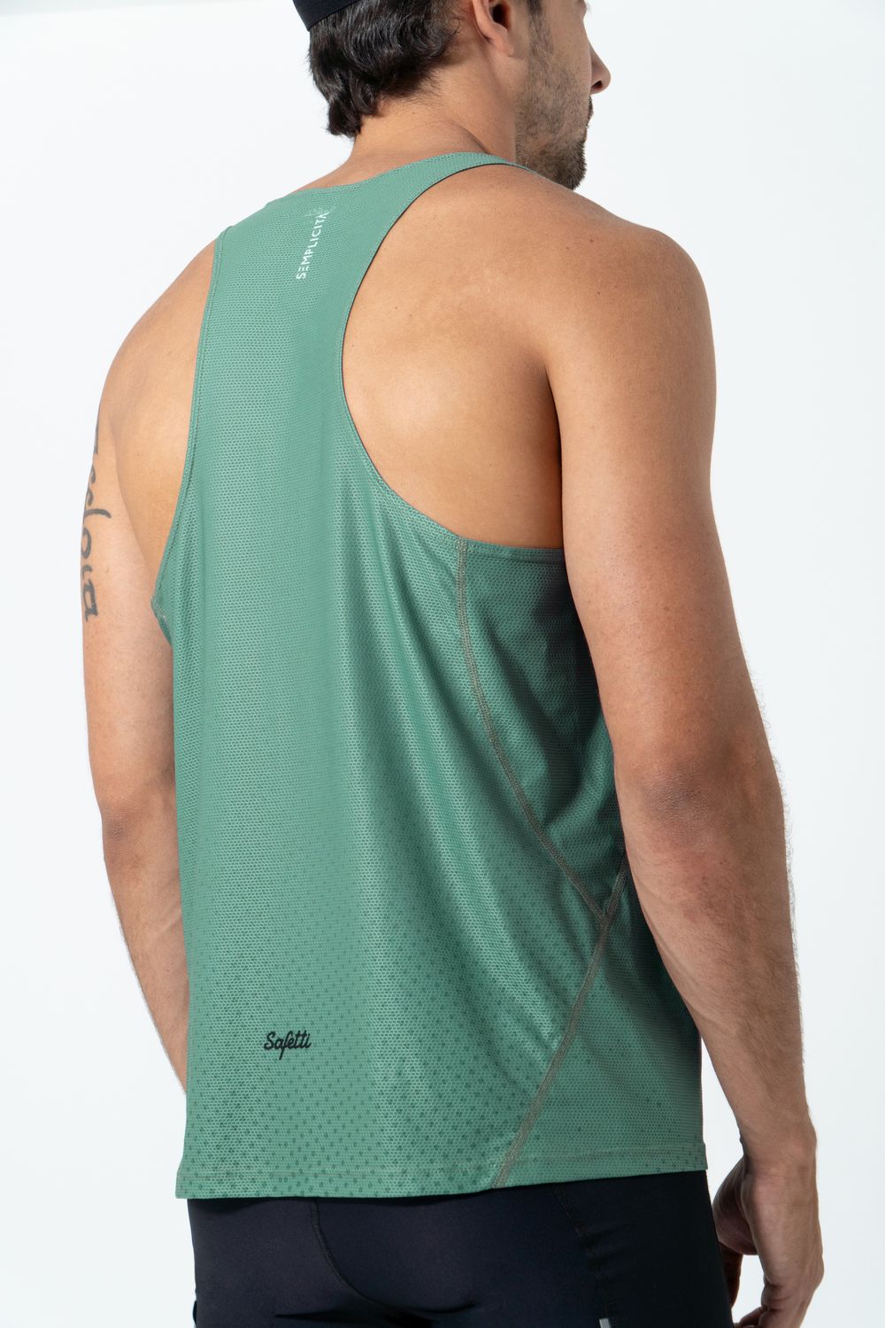 Cadet Blue Sleeveless Singlet