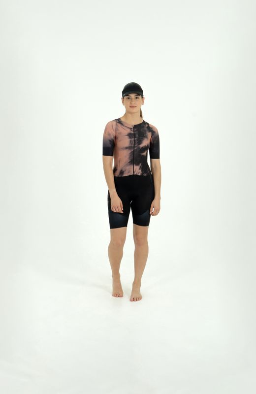 Red Ocean Short Sleeve Trisuit