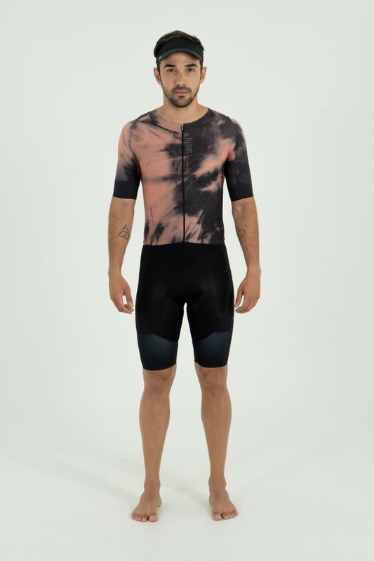 Red Ocean Short Sleeve Trisuit
