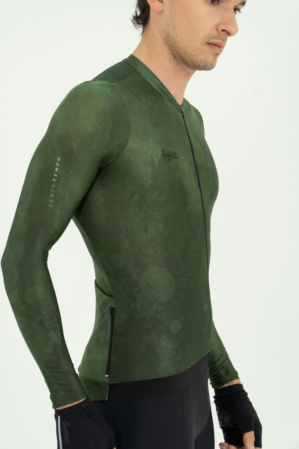 Sunset tide Green Long Sleeve Jersey