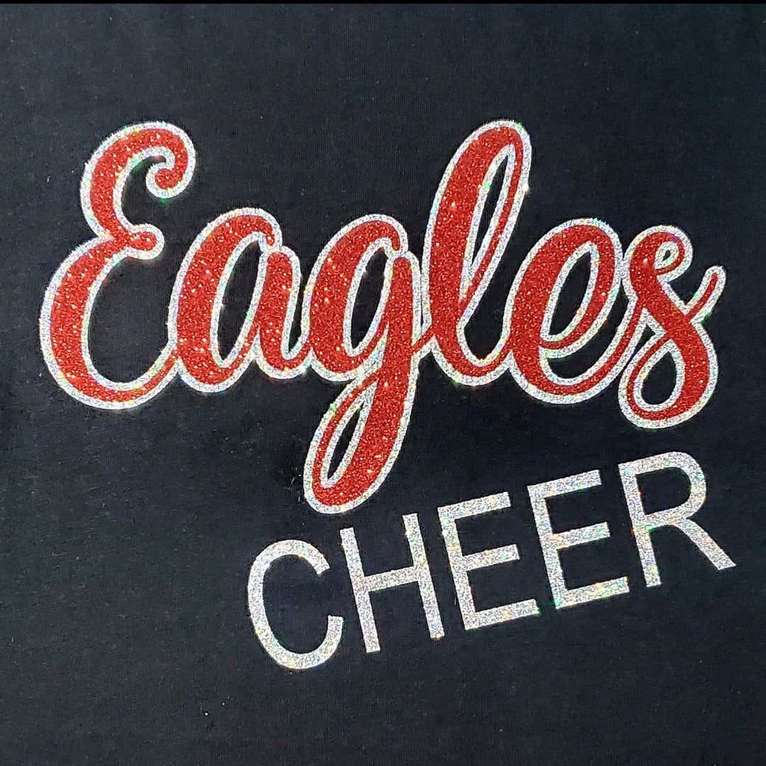 PRE-ORDER Glitter Eagles CHEER or FOOTBALL Hoodie Sweatshirt - PICK YOUR COLOR &amp; SPORT