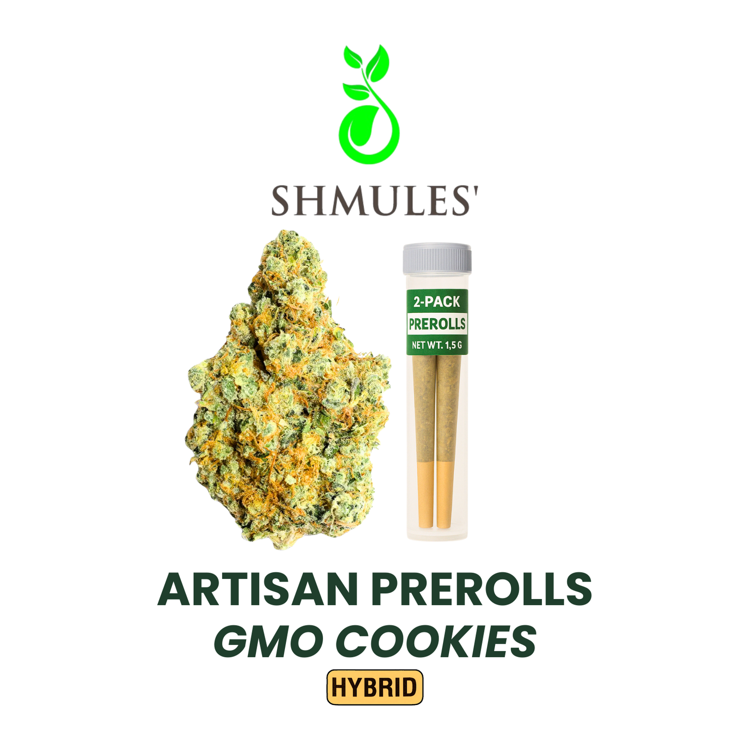 GMO COOKIES 2PACK PREROLLS