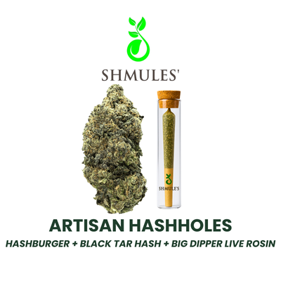 HASHBURGER + BLACK TAR HASH+ BIG DIPPER LIVE ROSIN