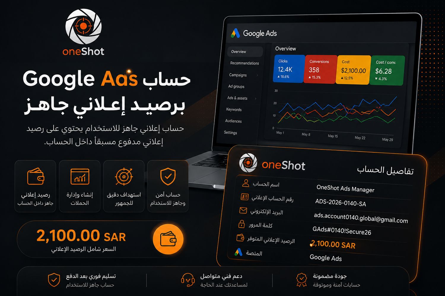 Google Ads Account With Preloaded Advertising Balance
