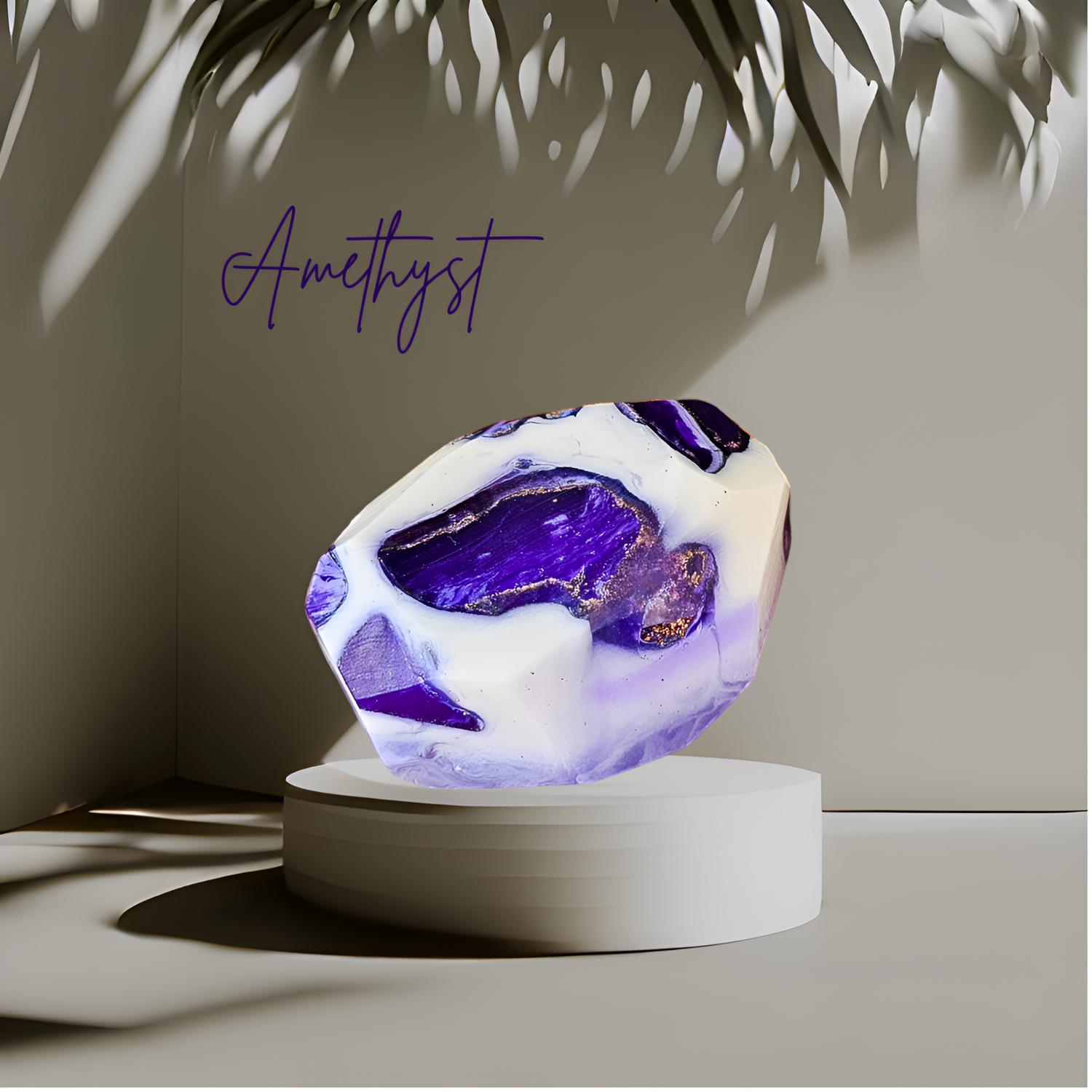 Amethyst Gemstone Soap Bar