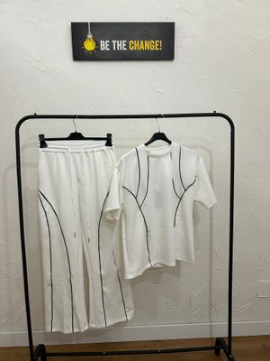CORD-SET WHITE BAGGY